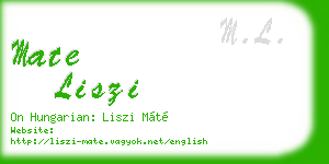 mate liszi business card