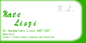 mate liszi business card